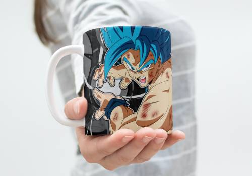 MOOMTER Goku Anime Design Printed Ceramic Coffee & Tea Mug | Milk Mugs for Boys & Kids | Tea & Coffee Cups for Friends | Mugs for Gifting | Microwave Safe Cups | 300ml.