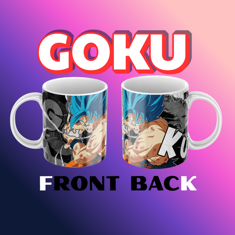 MOOMTER Goku Anime Design Printed Ceramic Coffee & Tea Mug | Milk Mugs for Boys & Kids | Tea & Coffee Cups for Friends | Mugs for Gifting | Microwave Safe Cups | 300ml.